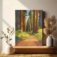thumbnail image 6 of Redwood Forest Path Canvas Wall Art，Perfect for Living Room， Bedroom， Office， Hallway， and Bathroom Decor, 6 of 8