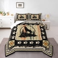 thumbnail image 2 of Feelyou Vintage Farmhouse Bedding Comforter Set, Jungle Wolf Animal Twin Comforter Sets, Western Aztec Countryside Bedding Set, Microfiber Bedroom Decor, 2pcs, 2 of 8