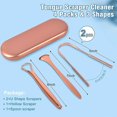 thumbnail image 2 of Copper Tongue Scraper, 4Pcs Tongue Scraper with Case Medical Grade Tongue Scrapers for Adu Gift for men/ women Gift for family SWHY--, 2 of 5