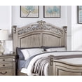 thumbnail image 3 of 1pc Bed Transitional Look Classic Grey Finish Queen Bed Posts HB FB Bedrooom Furniture, 3 of 5