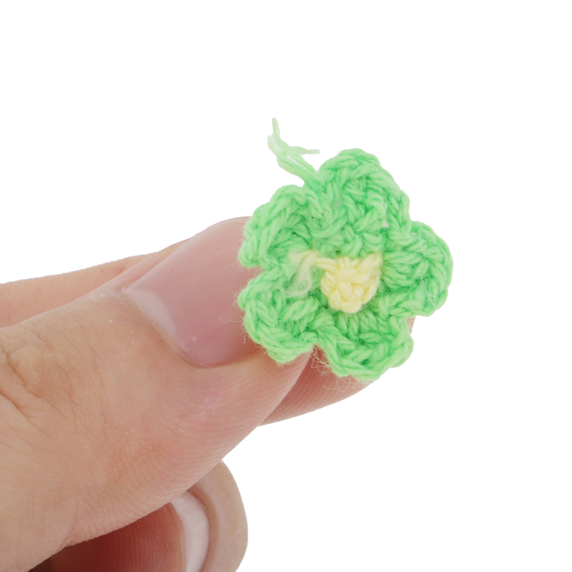 Unique Bargains Yarn Flower Shoelace Charms for Personalizing 1 Pair Green