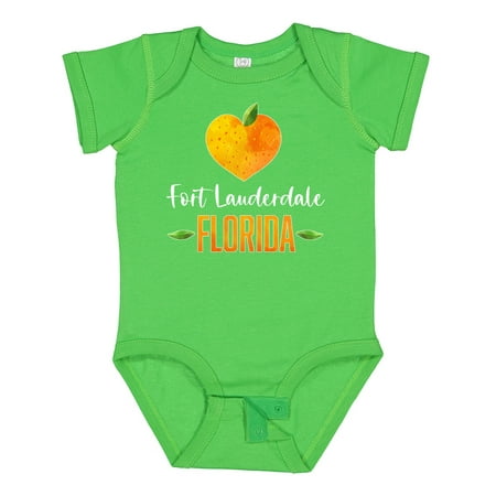 

Inktastic Fort Lauderdale Florida Orange in Heart Gift Baby Boy or Baby Girl Bodysuit