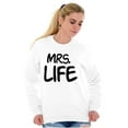 thumbnail image 5 of Just Married Newlyweds Cute Matching Women Plus Size Crewneck Sweatshirt Brisco Brands 3X, 5 of 6