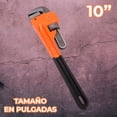 thumbnail image 4 of Llaves Inglesas Stilson 10 Pulgadas ideal para Reparar o para Ajustar tu Instalación Hidráulica o de Gas, 4 of 7