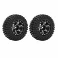 thumbnail image 1 of XingJian LLC Aluminum Rims Tires Set for Axial SCX24 RC Crawler Car - Upgrade Parts (2PCS, Black), 1 of 10