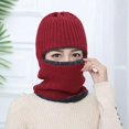 thumbnail image 3 of Winter Warm Elastic Soft Ear Protection Knitted Scarf hat Fleece Lined Beanie Hat for Men and Women, 3 of 7
