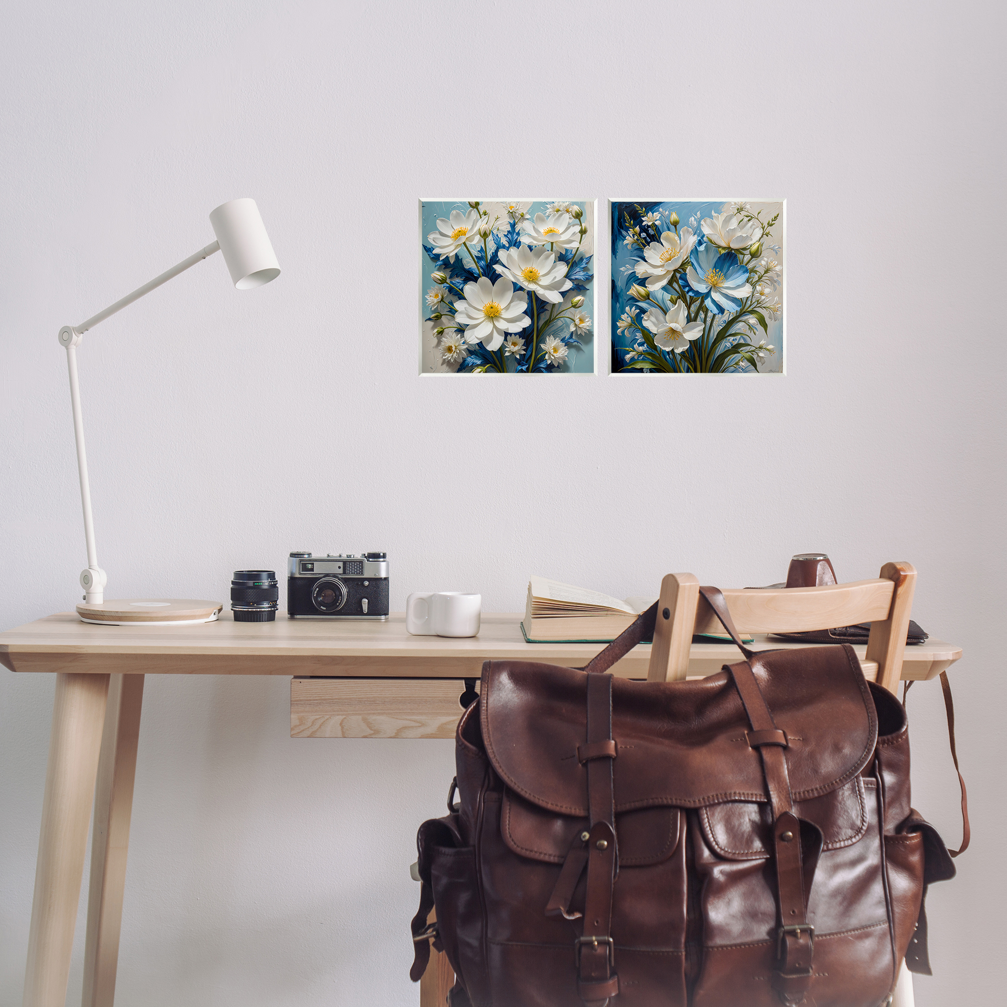 Stupell Industries Bold Floral Bunches Floral & Botanical Painting Unframed Art Print Wall Art, 12 x 12, Set of 2