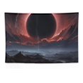 thumbnail image 5 of COMIO  Fantasy Planet Tapestry Wall Hanging Mountain Desert Canyon Wild Tapestry Celestial Solar Eclipse Sun Natural Scenery Tapestries for Bedroom Living Room Dorm, 5 of 7