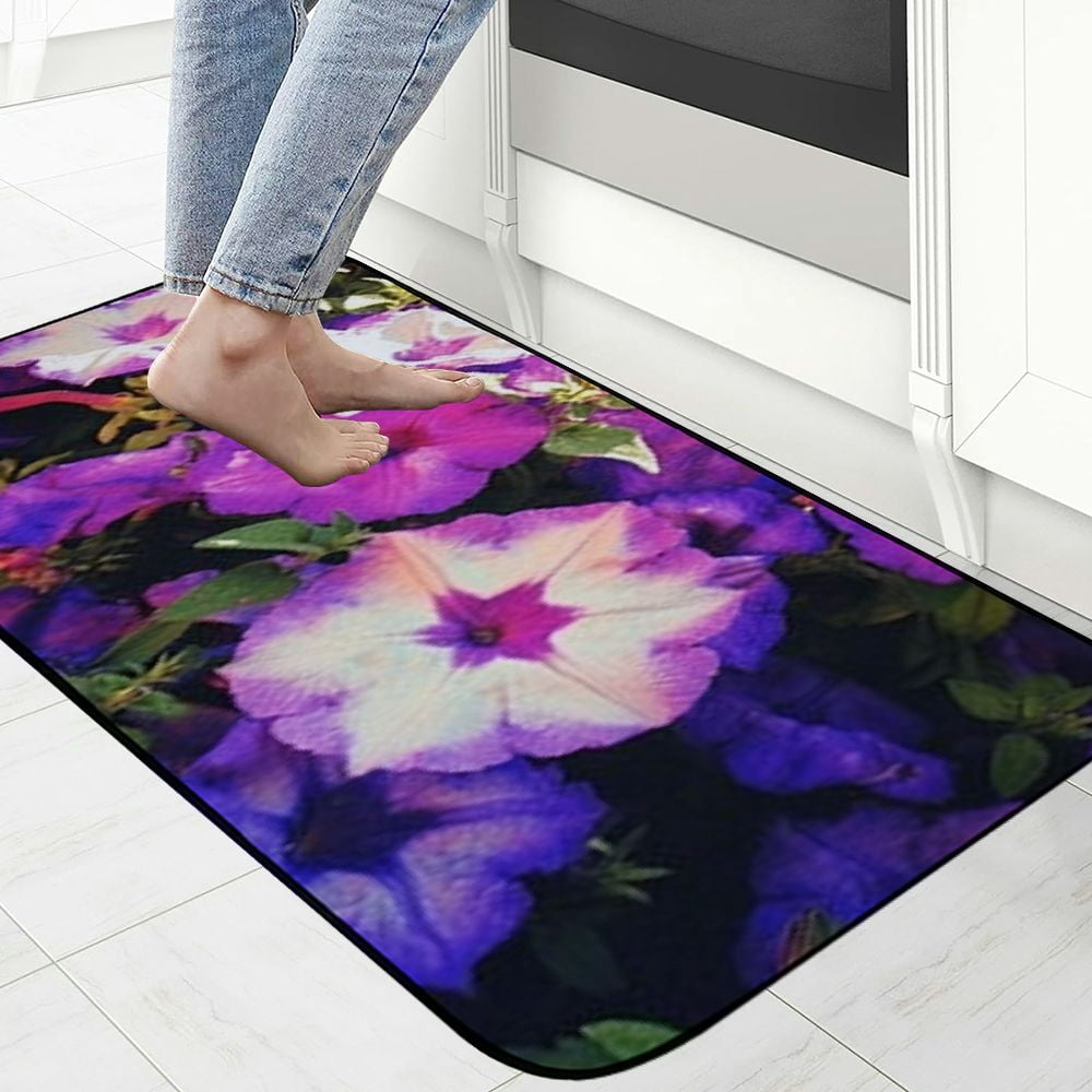 Heduofu Decorative Door Mat, Door Mat with Non-Slip Rubber Backing, Easy Cleaning, Traps Dirt, Rug for Entry, Patio, Garage- Flowers Blossom Bloom Plant Nature Bloom Pink 19.8*47.24 in