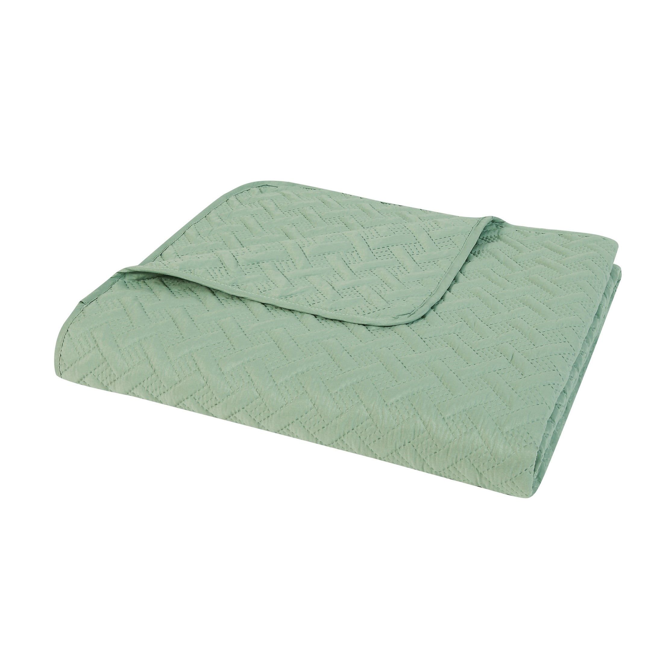 VCNY Home Nina 3-Piece Green Geometric Quilt Set, King, Adult, Unisex