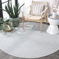 thumbnail image 3 of SAFAVIEH Sisal All-Weather Delroy Solid Indoor/Outdoor Area Rug, Blue/Ivory, 6'7" x 6'7" Round, 3 of 8