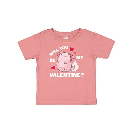 

Inktastic Axolotl Will You Be My Valentine with Red Hearts Gift Baby Boy or Baby Girl T-Shirt