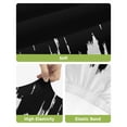 thumbnail image 4 of Abstract Black Bar Stool Covers Set of 2, Modern Minimalist Graffiti Artwork Stretch Washable Bar Chair Covers with Backs, Removable Pub Counter Height Chair Cover for Kitchen Dining Room Cafe, 4 of 7