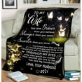 thumbnail image 3 of to My Wife Blanket, Best Gift for Your Life Partner with Quotes, Gift for Wife, Valentine's Day Gifts, Birthday Gift, for Wife, Supersoft and Cozy Blanket (60" X 80") (BK4142NC), 3 of 5