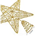 thumbnail image 4 of 12.2 Inch Silver Christmas Star Tree Topper Christmas Decorations, Gold Glittered Christmas Tree Topper Star Treetop Decoration for Christmas Tree Home Decor, 4 of 7