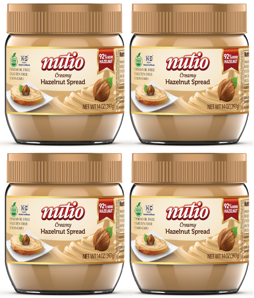 NUTIO Creamy Hazelnut Spread 56oz (4 Pack)