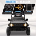 thumbnail image 6 of 12V Powered Ride on Car, Ford Bronco Raptor Ride on Toys with Remote Control, Battery Powered Ride on Trucks with Bluetooth Music, LED Light, Kids Car Electric Vehicle for Boys Girls Gifts, Black, 6 of 9