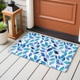 thumbnail image 4 of Rectangle Area Rugs 2 x 3 Ft, Spring Leaves Non-Slip Residential Carpet, Blue Plants Country Botanical Leaf Indoor Crawling Mats Runner Rugs for Living Room/Dining Room/Bedroom, 4 of 8