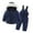Navy, variant on 2 Piece Toddler Baby Snow Suit - Unisex Kids Boys Girls Two Piece Snowsuit Winter Hooded Puffer Down Jackets Coat with Ski Bib Overall Pants Set 2 Piece Outfits by Llywey ,Light Blue ,3T