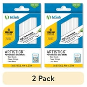 (2 pack) AdTech Mini 4" Stringless Hot Glue Sticks – 30 Hi-Temp Sticks for Crafts, DIY & Repairs