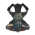thumbnail image 4 of Lsque Vintage American Flag Elephant Dog Harness, No-Pull Pet Harness with 2 Leash Clips, Adjustable Soft Padded Dog Vest with Easy Control Handle for Large Dogs-Medium, 4 of 9