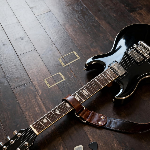 EXHUMKY 2Ud Anillos De Montaje Para Doble Bobina Guitarra Color Marrón Oscuro Protección Y