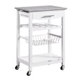 thumbnail image 1 of Randall White Kitchen Island With Granite Top, 1 of 9