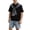 Black, variant on Men's Casual T-Shirts Casual Short Sleeve T Shirt With Stylish Grid Pattern Detachable Cape Sleeve Layered Comfortable Daily Wear(Gray,XXL)
