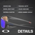 thumbnail image 2 of Oakley OO9367 Drop Point Rectangle Shaped Polarized Sunglasses for Men - Includes Official Eyewear Kit - Matte Dark Grey Frame with Prizm Sapphr Irid Lens, 2 of 6