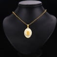 thumbnail image 3 of 14K Tri-Color Solid Gold Diamond Cut Guadlupe Stamp Religious Charm Pendant for Men Women, 3 of 8