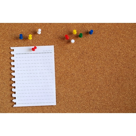 Manton Industrial Cork Sheet - 24" x 36" x 1/2" Thick Manton Cork Bulletin Board, Decorative Pinboard Display Panel
