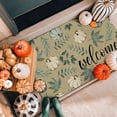 thumbnail image 3 of Fall Door Mat Outside,Pumpkin and Blue Maple Leaf Welcome Mat for Front Door,Thanksgiving Autumn Indoor Outdoor Non-Slip Rugs,Fall Doormat for Farmhouse Home Porch Decorations 30" x 17", 3 of 5