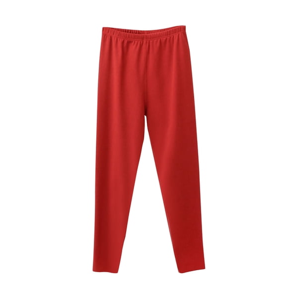 hotojiny Women Plus Size Thermal Pants Elastic Waisted Fleece Lined Underwear Bottoms Fall Winter Warm Soft Leggings