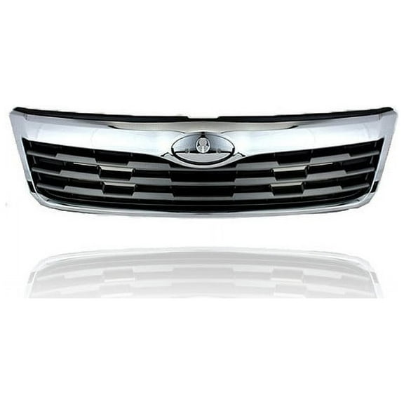 Grille - Compatible/Replacement for '09-10 Subaru Forester - Chrome Frame Gray Insert, With Emblem Provision - 91191SC001