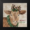 thumbnail image 2 of Jacobs, Cindy 12x12 Black Modern Framed Museum Art Print Titled - Merry Moo-mas, 2 of 5