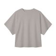 thumbnail image 4 of T Shirts for Women Summer Short Sleeve Tops Round Neck Causal Fashion Basic Fitted Tee by Yigetop Grey XS, 4 of 5