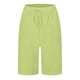 thumbnail image 4 of MKLEKYY Pantalones Cortos Para Mujer, Moda Femenina, Lisos, Con Bolsillos Grandes, Elásticos, Casuales, Capris Con Bolsillos, 4 of 4