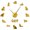 Gold,27inch, variant on Scottish Fold Cat Breed Oversized 3D DIY Acrylic Wall Clock Lazy Cat Kitten Animal Design Quiet Sweep Clock Watch Mirror Surface(Gold,27inch)