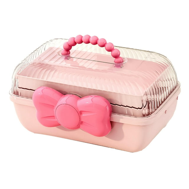 Caja De Almacenamiento De Escritorio De 3 Niveles, Caja De Herramientas De Gran Capacidad, Caja Organizadora De Accesorios Para El Cabello, Contenedor De Organización De