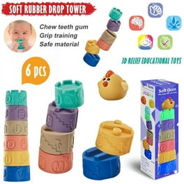 B. toys One Two Squeeze Baby Blocks Building Blocks for Toddlers Educational Baby Toys 6 Months Up with Numbers Shapes Animals Textures 10 Soft Colorful Stacking Blocks Walmart