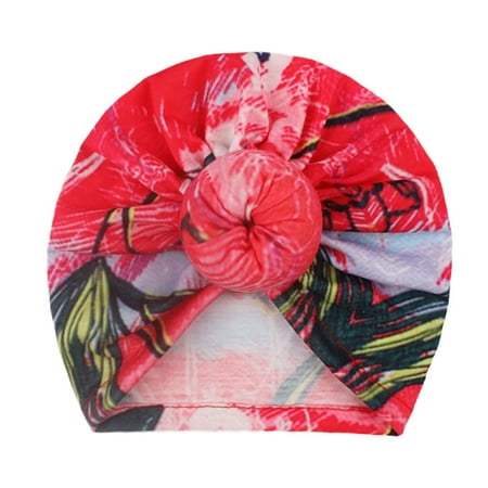 

Relanfenk Baby Hats 1PC Fashion Print Flowers Winter Warm Hood Tire Cap Hat