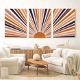thumbnail image 3 of Boho Wall Art Prints, Mid Century Modern Sunshine Canvas, Sun Rays Wall Decor, Geometric Wall Art, Minimalist Wall Art, Boho Art Wall Decor -12x16in Framed, 3 of 6
