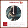 thumbnail image 2 of Disketp Wave Sailboat Shark Christmas Tree Skirt, Christmas Tree Decorations, Christmas Decor, Tree Mat Decoration(30-48IN)-36", 2 of 6