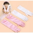 thumbnail image 5 of 11.5" Long Satin Bowknot Gloves for Little Girls,Special Occasion Gloves for Parties, Flower Girls, Princess, Cosplay, Halloween, Wedding, & communion, 5 of 6