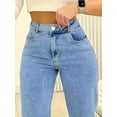 thumbnail image 3 of Women’s Mid Rise Wide Leg Denim Jeans Vintage Washed Leg Lengthening Figure Flattering Perfect for Y2K Streetwear Casual Days, 3 of 6
