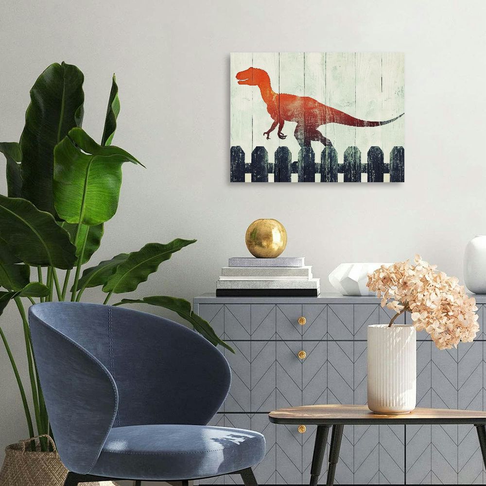 Nawypu  Dinosaur Wall Art Boys Bedroom Decor Dinosaur Room Decor  Easy to Hang