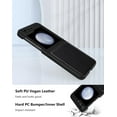 thumbnail image 4 of Case for Samsung Galaxy Z Flip 5 (2023) PU Leather Back & Hard PC Bumper Phone Case for Galaxy Z Flip 5 5G - Black, 4 of 13