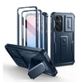thumbnail image 1 of Dexnor for Samsung Galaxy S24 FE Case with Built-in Slide Camera Cover & Screen Protector & Kickstand,Heavy-Duty Shockproof Rugged Case Full-Body Bumper Protective Cover for Galaxy S24 FE 2024, Blue, 1 of 7