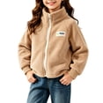 thumbnail image 7 of Boys Girls Fleece Jacket Kids Unisex 1-13Years Fleece Full Zipper Jacket Stand Collar Long Sleeve Casual Outerwear Warm Coat, 7 of 7