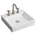 thumbnail image 3 of American Imaginations AI-1121 17.5 in. Square Wall Mount White Vessel for 3H8 in. Center Drilling, 3 of 5
